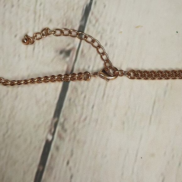 Bold Multi-Strand Statement Necklace Dark Green Light Green and Yellow Cabochons - Picture 3 of 6